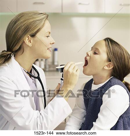 Picture - doctor, health, child, checking, treatment, check. Fotosearch