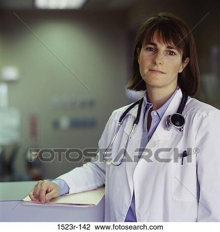 doctor, stethoscope, health, posing, personnel, brunette View Large Photo Image Stock Image - doctor, stethoscope, health, posing, personnel, brunette. Fotosearch