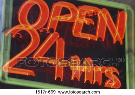light, open, neon, lit, sign, neon sign View Large Photo Image Stock Photo - light, open, neon, lit, sign, neon sign. Fotosearch