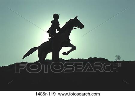 people, blue, riding, silhouette, horse, equestrian View Large Photo Image Stock Photo - people, blue, riding, silhouette, horse, equestrian. Fotosearch