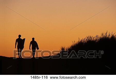 people, orange, sunset, beach, silhouette, outdoors View Large Photo Image Stock Photograph - people, orange, sunset, beach, silhouette, outdoors. Fotosearch