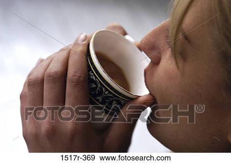 people, woman, coffee, mug, drinking, blond View Large Photo Image Stock Photo - people, woman, coffee, mug, drinking, blond. Fotosearch