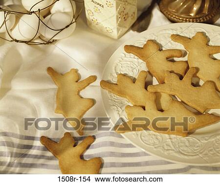 Picture - plate, snack, food, still life, cookies. Fotosearch