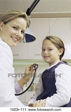 smiling, doctor, stethoscope, health, child, blond, measure View Large Photo Image Stock Image - smiling, doctor, stethoscope, health, child, blond, measure. Fotosearch