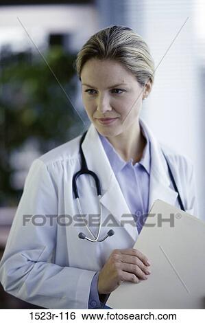woman, doctor, stethoscope, health, Middle-aged, personnel View Large Photo Image Stock Photograph - woman, doctor, stethoscope, health, Middle-aged, personnel. Fotosearch
