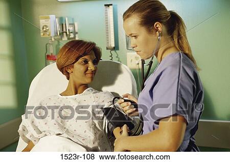 women, patient, nurse, health, personnel, measure View Large Photo Image Stock Photo - women, patient, nurse, health, personnel, measure. Fotosearch