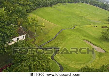 Aerial view of a golf course, Costa Rica View Large Photo Image Stock Image - Aerial view of a golf course, Costa Rica. Fotosearch