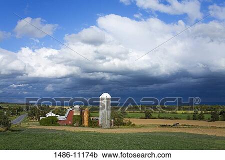 Agricultural buildings in a field, Leichester, Greater Rochester Area, New York State, USA View Large Photo Image Stock Image - Agricultural buildings in a field, Leichester, Greater Rochester Area, New York State, USA. Fotosearch