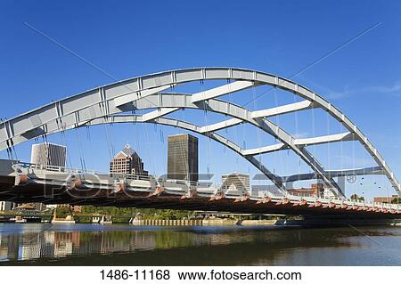 Bridge across a river, Frederick Douglass-Susan B. Anthony Memorial Bridge, Rochester, New York State, USA View Large Photo Image Stock Photo - Bridge across a river, Frederick Douglass-Susan B. Anthony Memorial Bridge, Rochester, New York State, USA. Fotosearch