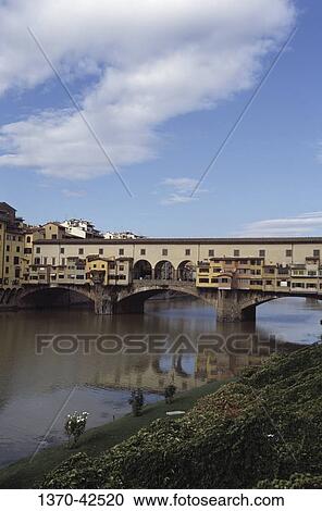 Bridge across a river, Ponte Vecchio, Florence, Tuscany, Italy View Large Photo Image Stock Image - Bridge across a river, Ponte Vecchio, Florence, Tuscany, Italy. Fotosearch