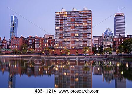 Buildings on the waterfront, John Hancock And Prudential Towers, Back Bay, Boston, Massachusetts, USA View Large Photo Image Picture - Buildings on the waterfront, John Hancock And Prudential Towers, Back Bay, Boston, Massachusetts, USA. Fotosearch