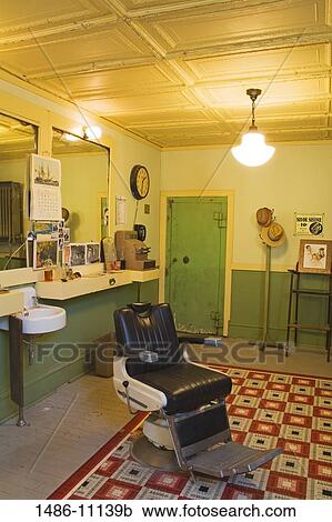 Chair in a barber shop, Hirbour Barber Shop Museum, Butte, Montana, USA View Large Photo Image Stock Image - Chair in a barber shop, Hirbour Barber Shop Museum, Butte, Montana, USA. Fotosearch