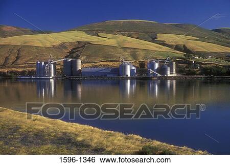Dam on a river, Lower Granite Lock And Dam, Snake River, Garfield County, Washington State, USA View Large Photo Image Stock Photograph - Dam on a river, Lower Granite Lock And Dam, Snake River, Garfield County, Washington State, USA. Fotosearch