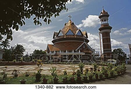 Facade of a cathedral, St. John's Cathedral, Tiruvalla, Kerala, India View Large Photo Image Stock Image - Facade of a cathedral, St. John's Cathedral, Tiruvalla, Kerala, India. Fotosearch