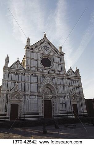 Facade of a church, Church of Santa Croce, Florence, Tuscany, Italy View Large Photo Image Stock Image - Facade of a church, Church of Santa Croce, Florence, Tuscany, Italy. Fotosearch