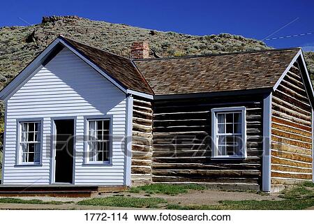 Facade of an abandoned building, Sherlock House, South Pass City, Wyoming, USA View Large Photo Image Picture - Facade of an abandoned building, Sherlock House, South Pass City, Wyoming, USA. Fotosearch