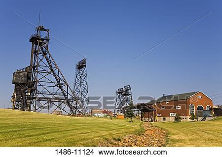 Headframes on a landscape, Belmont Mine, Butte, Montana, USA View Large Photo Image Picture - Headframes on a landscape, Belmont Mine, Butte, Montana, USA. Fotosearch