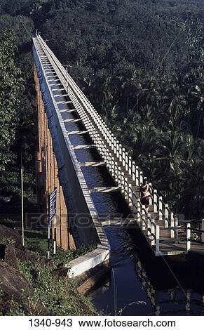 High angle view of a bridge, Mathur Hanging Trough, Tamil Nadu, India View Large Photo Image Stock Image - High angle view of a bridge, Mathur Hanging Trough, Tamil Nadu, India. Fotosearch