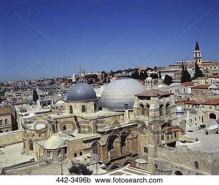 High angle view of a church, Church of the Holy Sepulchre, Jerusalem, Israel View Large Photo Image Stock Image - High angle view of a church, Church of the Holy Sepulchre, Jerusalem, Israel. Fotosearch