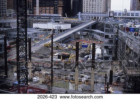 High angle view of a construction site, Freedom Tower, World Trade Center, Manhattan, New York City, New York State, USA View Large Photo Image Stock Image - High angle view of a construction site, Freedom Tower, World Trade Center, Manhattan, New York City, New York State, USA. Fotosearch