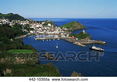 High angle view of a harbor, Ilfracombe, Devon, England View Large Photo Image Stock Image - High angle view of a harbor, Ilfracombe, Devon, England. Fotosearch