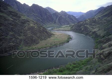 High angle view of a river, Snake River, Snake River National Recreation Trail, Hell's Canyon, Idaho, USA View Large Photo Image Stock Photo - High angle view of a river, Snake River, Snake River National Recreation Trail, Hell's Canyon, Idaho, USA. Fotosearch