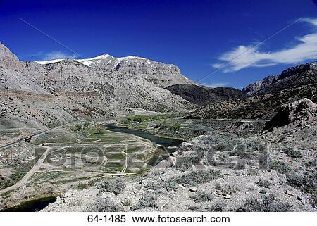 High angle view of rock formations on a landscape, Wind River Canyon, Wyoming, USA View Large Photo Image Stock Photography - High angle view of rock formations on a landscape, Wind River Canyon, Wyoming, USA. Fotosearch