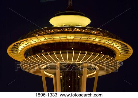 High section view of a tower lit up at night, Space Needle, Seattle Center, Seattle, Washington State, USA View Large Photo Image Stock Image - High section view of a tower lit up at night, Space Needle, Seattle Center, Seattle, Washington State, USA. Fotosearch