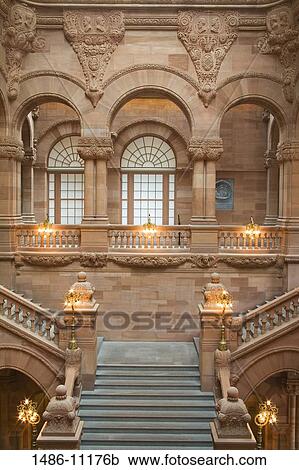 Interior of a government building, Million Dollar Staircase, State Capitol Building, Albany, New York State, USA View Large Photo Image Stock Image - Interior of a government building, Million Dollar Staircase, State Capitol Building, Albany, New York State, USA. Fotosearch