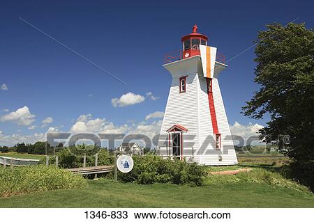Lighthouse on a landscape, Victoria Seaport Lighthouse Museum, Victoria, Prince Edward Island, Canada View Large Photo Image Stock Image - Lighthouse on a landscape, Victoria Seaport Lighthouse Museum, Victoria, Prince Edward Island, Canada. Fotosearch