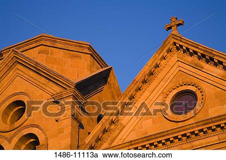 Low angle view of a cathedral, St. Francis Cathedral, Santa Fe, New Mexico, USA View Large Photo Image Stock Image - Low angle view of a cathedral, St. Francis Cathedral, Santa Fe, New Mexico, USA. Fotosearch