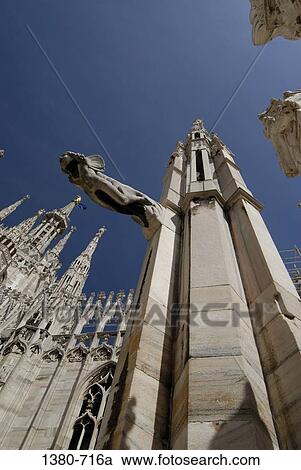 Low angle view of a church, Duomo, Milan, Lombardy, Italy View Large Photo Image Stock Image - Low angle view of a church, Duomo, Milan, Lombardy, Italy. Fotosearch