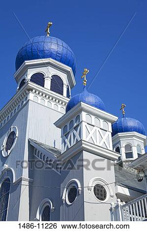 Low angle view of a church, St. Nicholas Orthodox Church, Salem, Massachusetts, USA View Large Photo Image Stock Photograph - Low angle view of a church, St. Nicholas Orthodox Church, Salem, Massachusetts, USA. Fotosearch