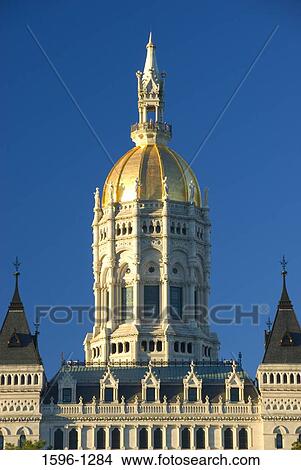 Low angle view of a government building, Connecticut State Capitol, Bushnell Park, Hartford, Connecticut, USA View Large Photo Image Picture - Low angle view of a government building, Connecticut State Capitol, Bushnell Park, Hartford, Connecticut, USA. Fotosearch