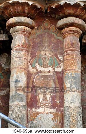 Low angle view of a mural painted on the wall of a temple, Airavatesvara Temple, Darasuram, Thanjavur District, Tamil Nadu, India View Large Photo Image Stock Image - Low angle view of a mural painted on the wall of a temple, Airavatesvara Temple, Darasuram, Thanjavur District, Tamil Nadu, India. Fotosearch