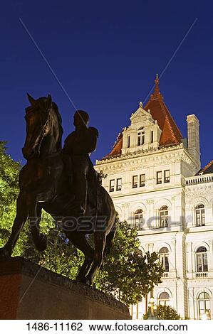 Low angle view of a statue of General Philip Sheridan in front of a government building, State Capitol Building, Albany, New York State, USA View Large Photo Image Stock Image - Low angle view of a statue of General Philip Sheridan in front of a government building, State Capitol Building, Albany, New York State, USA. Fotosearch