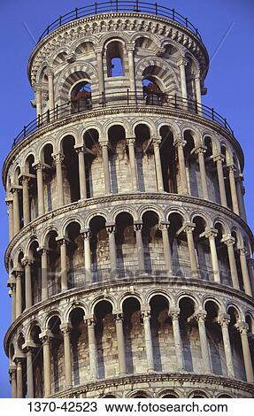 Stock Image - Low angle view of a tower, Leaning Tower of Pisa, Pisa, Tuscany, Italy. Fotosearch
