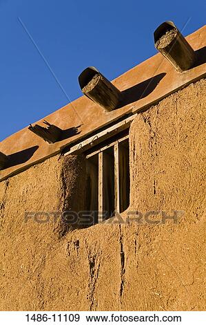 Low angle view of a window of an adobe house, Santa Fe, New Mexico, USA View Large Photo Image Stock Photo - Low angle view of a window of an adobe house, Santa Fe, New Mexico, USA. Fotosearch