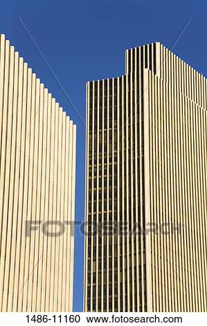 Stock Image - Low angle view of government buildings, Empire State Plaza, Albany, New York State, USA. Fotosearch