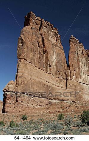 Low angle view of rock formations on a landscape, Courthouse Towers, Arches National Park, Utah, USA View Large Photo Image Picture - Low angle view of rock formations on a landscape, Courthouse Towers, Arches National Park, Utah, USA. Fotosearch