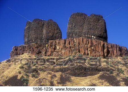 Low angle view of rock formations, Twin Sisters Mountain, Walla Walla County, Washington State, USA View Large Photo Image Stock Photography - Low angle view of rock formations, Twin Sisters Mountain, Walla Walla County, Washington State, USA. Fotosearch