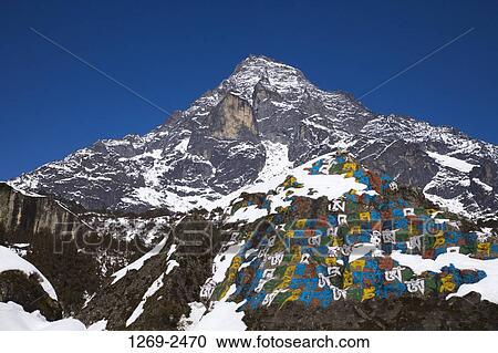 Low angle view of text on Mani stone, Khumbi Yul Lha, Sagarmatha National Park, Nepal View Large Photo Image Stock Image - Low angle view of text on Mani stone, Khumbi Yul Lha, Sagarmatha National Park, Nepal. Fotosearch