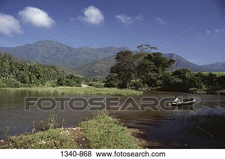 Man in a boat, Attappadi, Palakkad District, Kerala, India View Large Photo Image Stock Photo - Man in a boat, Attappadi, Palakkad District, Kerala, India. Fotosearch