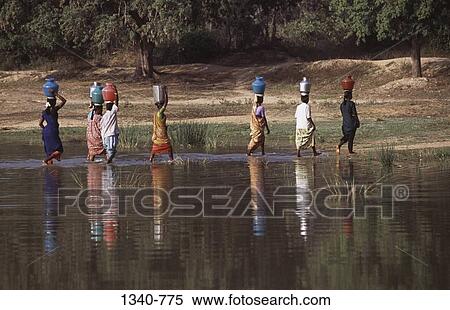 Men and women carrying water, Tamil Nadu, India View Large Photo Image Stock Photography - Men and women carrying water, Tamil Nadu, India. Fotosearch