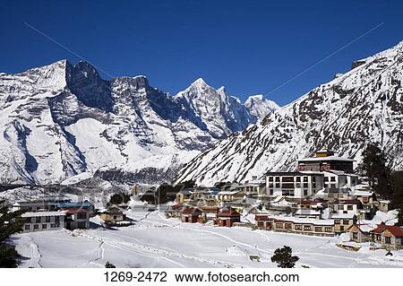 Monastery near mountains, Tengboche Monastery, Sagarmatha National Park, Nepal View Large Photo Image Stock Image - Monastery near mountains, Tengboche Monastery, Sagarmatha National Park, Nepal. Fotosearch