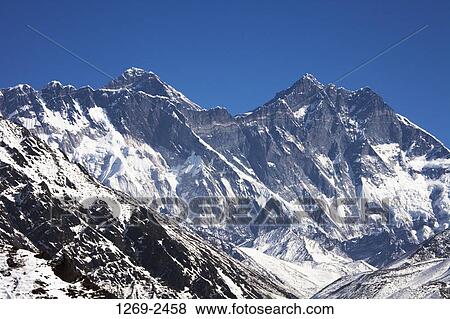 Mountain covered with snow, Sagarmatha National Park, Nepal View Large Photo Image Stock Photo - Mountain covered with snow, Sagarmatha National Park, Nepal. Fotosearch