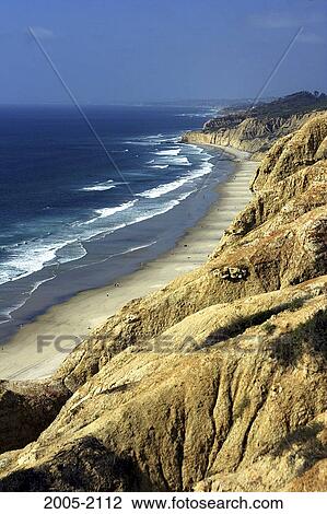 Panoramic view of a coastline, Black's Beach, La Jolla, California, USA View Large Photo Image Stock Image - Panoramic view of a coastline, Black's Beach, La Jolla, California, USA. Fotosearch