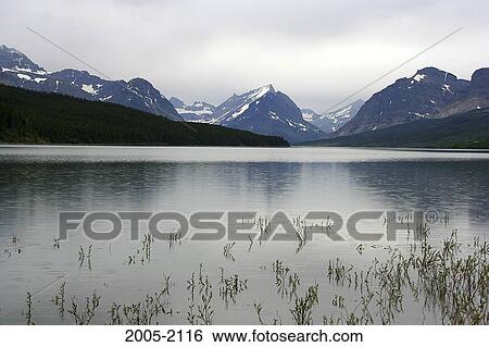 Panoramic view of a lake, Sherburne Lake, US Glacier National Park, Montana, USA View Large Photo Image Stock Photograph - Panoramic view of a lake, Sherburne Lake, US Glacier National Park, Montana, USA. Fotosearch