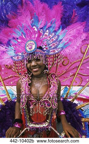 Portrait of a woman performing in a carnival, Notting Hill Carnival, London, England View Large Photo Image Stock Image - Portrait of a woman performing in a carnival, Notting Hill Carnival, London, England. Fotosearch