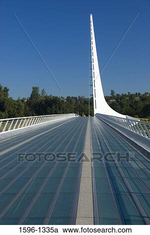 Railing on a bridge, Sundial Bridge, Turtle Bay Exploration Park, Redding, California, USA View Large Photo Image Stock Image - Railing on a bridge, Sundial Bridge, Turtle Bay Exploration Park, Redding, California, USA. Fotosearch